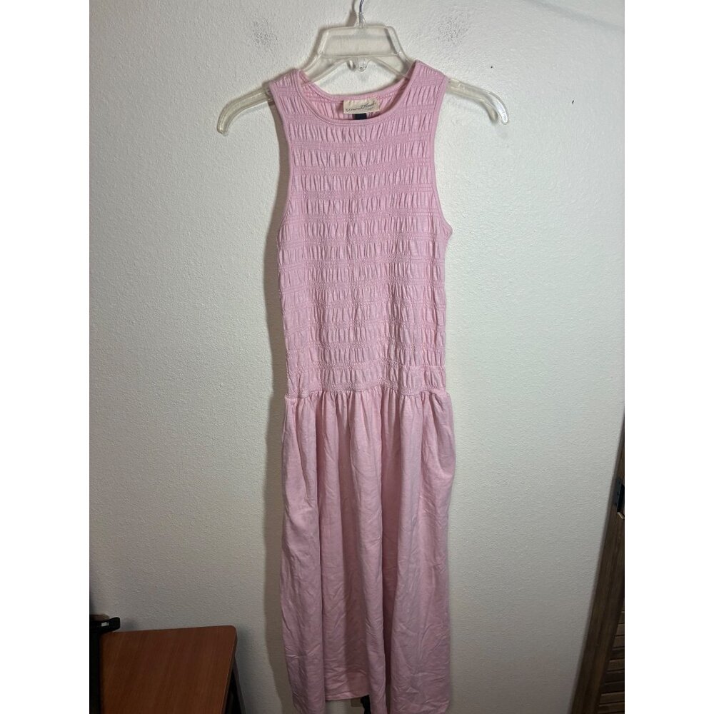 Universal Thread Dress Boho Casual Maxi Cottage Pink Size Medium